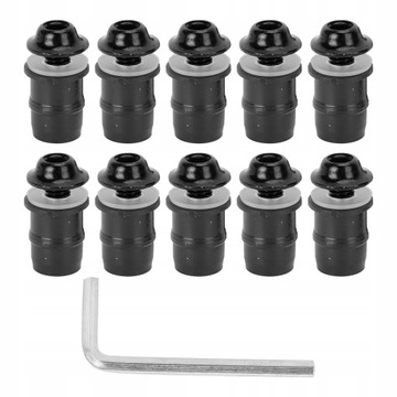 10X MOTOCYKL ZESTAW ŚRUB PRZEDNIEJ SZYBY M5X16MM