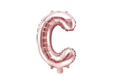 Balon foliowy Litera "C", 35cm, różowe z