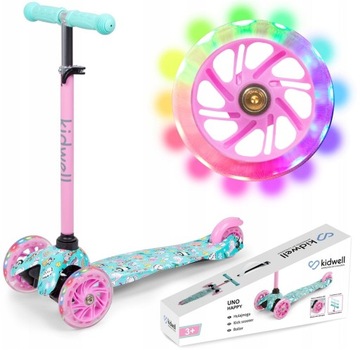 ТРЕХКОЛЕСНЫЙ СКЛАДНОЙ САМОКАТ KIDWELL UNO СО СВЕТОДИОДНЫМИ КОЛЕСАМИ