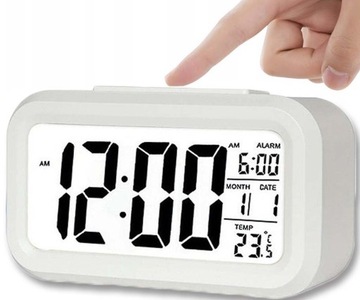 BUDZIK ZEGAR TERMOMETR ELEKTRONICZNY ZEGAREK ALARM
