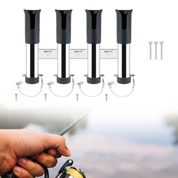 Держатель для удочки, подставка для удочки, аксессуары для хранения из нержавеющей стали, 4 шт., черный