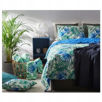 POSZEWKA 50x50 NA PODUSZKĘ 50X50 DEKORACYJNA IKEA ROSENPION LIŚCIE BAWEŁNA