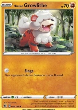 Karty Pokemon (LOR 083) Hisuian Growlithe