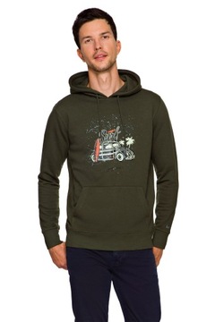Bluza Męska Zielona z Kapturem Wilder Lancerto 2XL