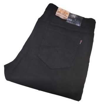 5XL Duże Spodnie Czarne Modne Strecz Pas 122cm