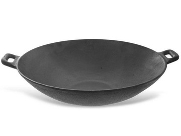 PATELNIA WOK ŻELIWNY DUŻY CHIŃSKI AZJATYCKI 30 CM