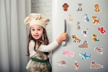 Набор МАГНИТОВ на холодильник 8А ВЕСЕЛЫЕ ЖИВОТНЫЕ 18 шт.