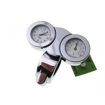 Мотоциклетные часы с металлическим термометром