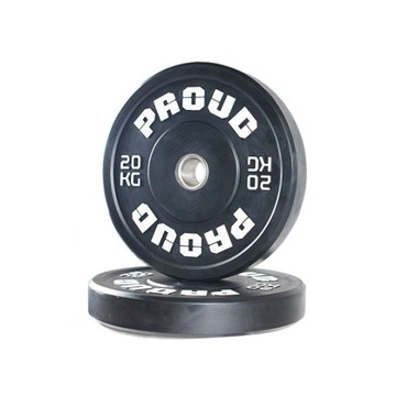 20KG TALERZ OBCIĄŻENIE OLIMPIJSKIE OGUMOWANE PROUD