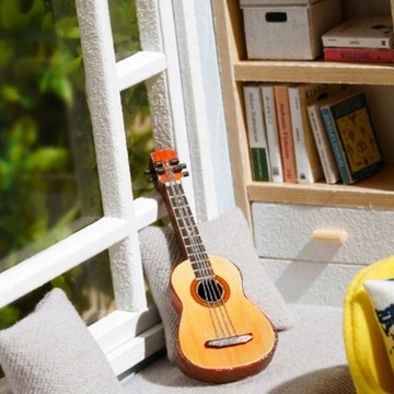 1:32 DIY drewniany miniaturowy domek dla lalek