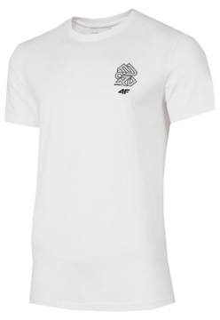 4F T-shirt Koszulka Męska TSM067 Biała M