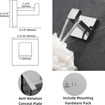 Вешалка для полотенец для ванной комнаты из нержавеющей стали 304, хромированная отделка