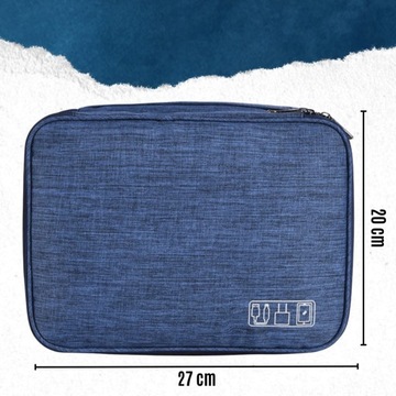 Organizer podróżny na kable ładowarki torba ETUI