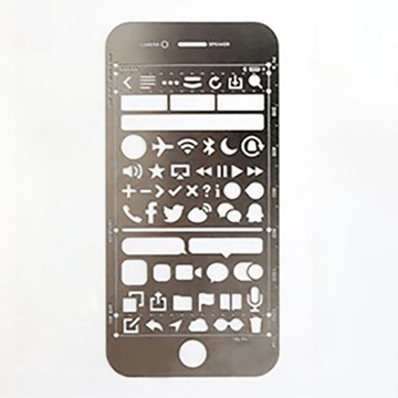 Styl iPhone'a S Linijka geometryczna nierdzewna DI