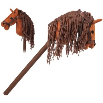 Głowa konia Hoby Horse na kiju koń konik pluszowy z grzywą dźwięki