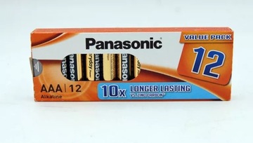 Bateria alkaliczna Panasonic AAA (R3) 12 szt. BB do 2033
