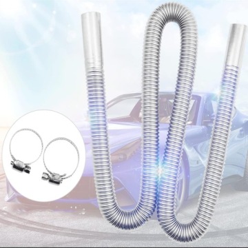 КОМПЛЕКТ ВЫХЛОПНОЙ ТРУБЫ ДЛЯ ДИЗЕЛЬНОГО ОТОПЛЕНИЯ 2М 25ММ + 2*ХОМУТА