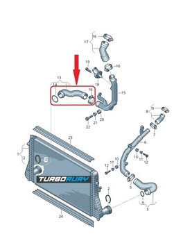 TRUBKA WAZ TURBO INTERCOOLER VW TIGUAN 2.0 TDI