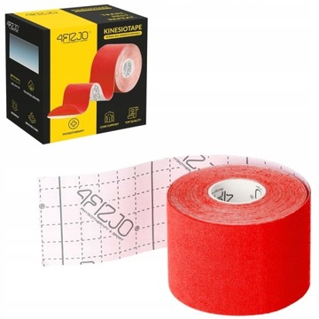 Kinesiotaping taśmy kinesio do tapingu tapy tejpy 4Fizjo czerwony 5cm x 5m