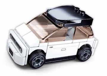 KLOCKI SLUBAN MINI POJAZD AUTO BIAŁE Z NAPĘDEM