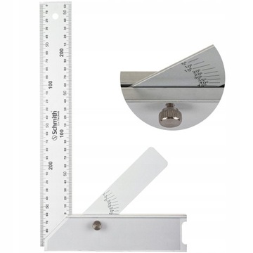 Schmith KĄTOWNIK ALUMINIOWY Z KĄTOMIERZEM 300MM