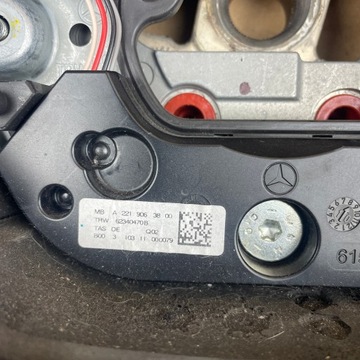 MERCEDES S W221 FACELIFT VOLANT KŮŽE TMAVÁ DŘEVO AIR NÁDRŽ ULOŽENÍ PĚKNÝ