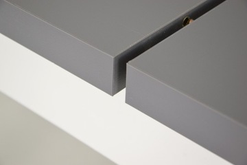 Стол раздвижной С-2, белый, столешница серая, 80х120/160