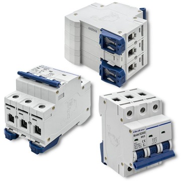 Qoltec Wyłącznik nadprądowy B63 Bezpiecznik AC 63A 3P