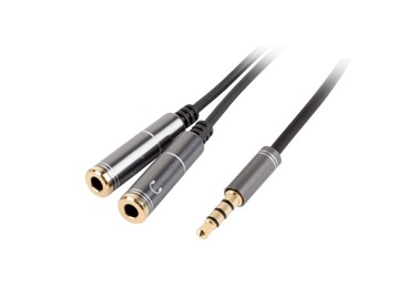 Rozdzielacz kabel mini jack AUX mikrofon słuchawki
