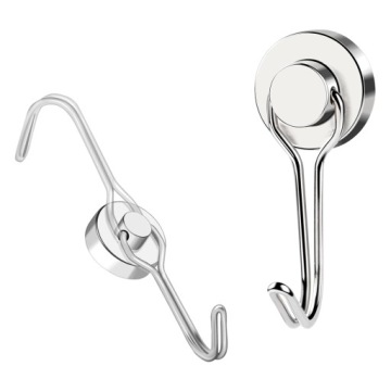 Неодимовый магнит с крючком 20x46 крючок держатель сильный серебристый