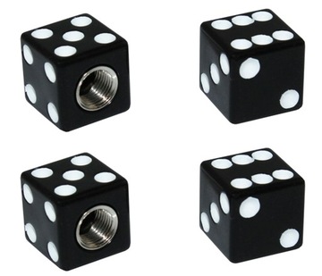 Колпачки клапанов колес Quad ATV Black Dice