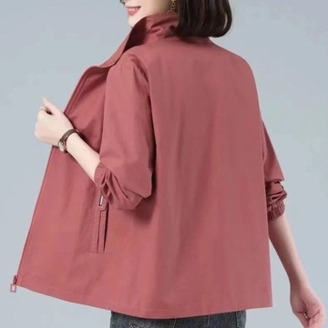 Spring Autumn Women Casual Short Coat 2023 New Lar