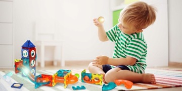 МАГНИТНЫЕ КОНСТРУКЦИОННЫЕ БЛОКИ СВЕТЯЩАЯСЯ ДОРОЖКА 75 el 3D МАГНИТНЫЙ ОБРАЗОВАТЕЛЬНЫЙ