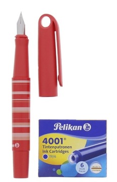 Wieczne pióro Pelikan + naboje 6 sztuk naboi