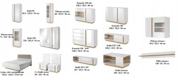 Мебель Arco White Gloss/Oak Grandson 2x RTV сайт Lignum Shelf