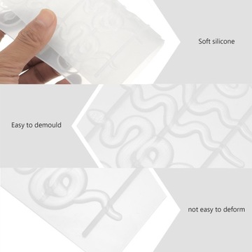 Srebrny wąż silikonowe formy DIY kolczyk epok