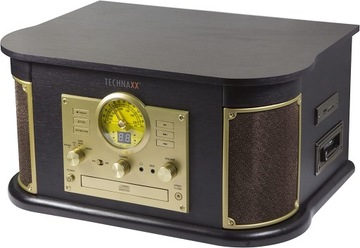 Проигрыватель проигрывателя TECHNAXX TX-103 RETRO DESIGN GOLD