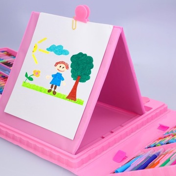 НАБОР ДЛЯ КРАСКИ, рисования, художественный, чемодан, 208 шт. маркеры, мелки