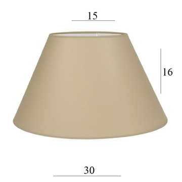 ABAŻUR do lampy stożek 4S cappuccino 15/30 wys16 kawowy abażurek