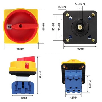 Главный выключатель переключателя 0-1 PANEL25A Переключатели кулачковой панели