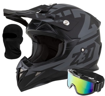 Kask ZED X1.9 L quad enduro cross + gogle kominiarka ECE22.06 pod interkom