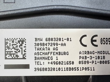 BMW F45 F46 MINI COOPER F55 F56 ULOŽENÍ AIRBAG SPOLUJEZDCE 6803201