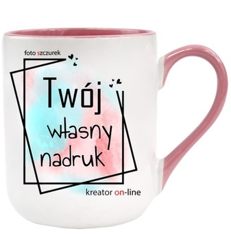 KUBEK Z WŁASNYM NADRUKIEM FOTO ZDJĘCIEM KUBKI Z LOGO FIRMY NA PREZENT