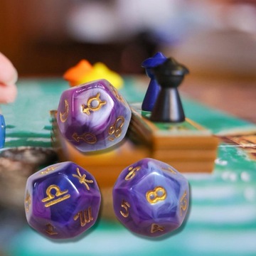 3x Многогранные игральные кости K12 Сувениры для вечеринок Многогранные стильные карты