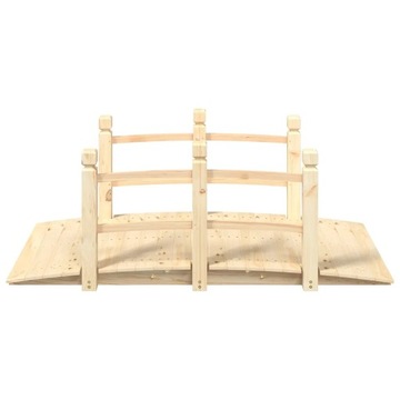 vidaXL Garden Bridge с перилами 150x67x56 см, ель