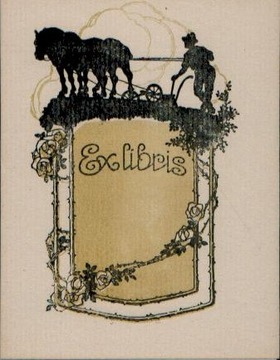 20900 Ex-Libris. 10 sztuk. Okolo 1920 roku. Format 12 x 8,5 cm.