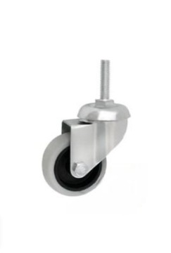 NIEBRUDZĄCE Koło fi. 50 mm meblowe tworzywowo-gumowe z trzpieniem M8x30