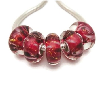 CHARMS ZAWIESZKA KORALIK SZKŁO MURANO BEADS