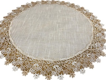 Obrus okrągły 85 cm z gipiurą