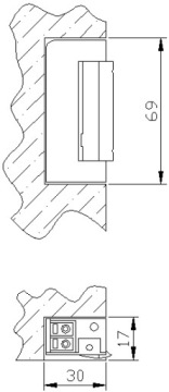 ЗАМОК ЭЛЕКТРО-СТОК С ПАМЯТЬЮ, УЗКИЙ 16,5 мм